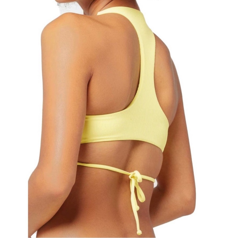 L SPACE  Bikini Top Womens Small Yellow Dax Swimsuit Beachwear New - Picture 4 of 11